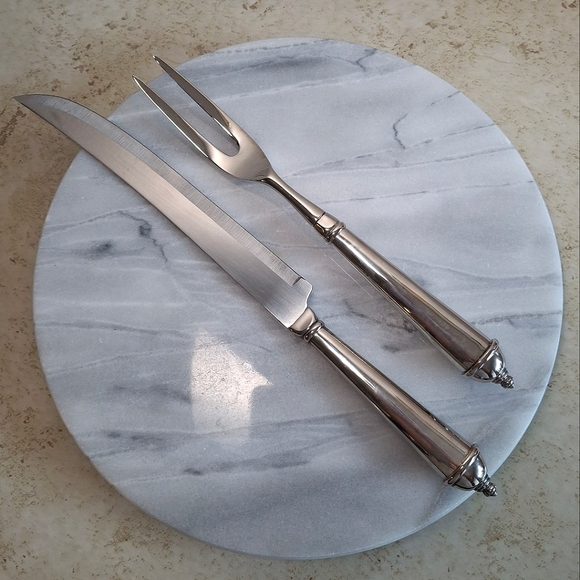 Towle Silver Plated Carving Set Knife and Fork - Picture 1 of 8